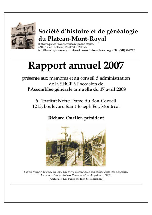 Rapport d'activités 2007