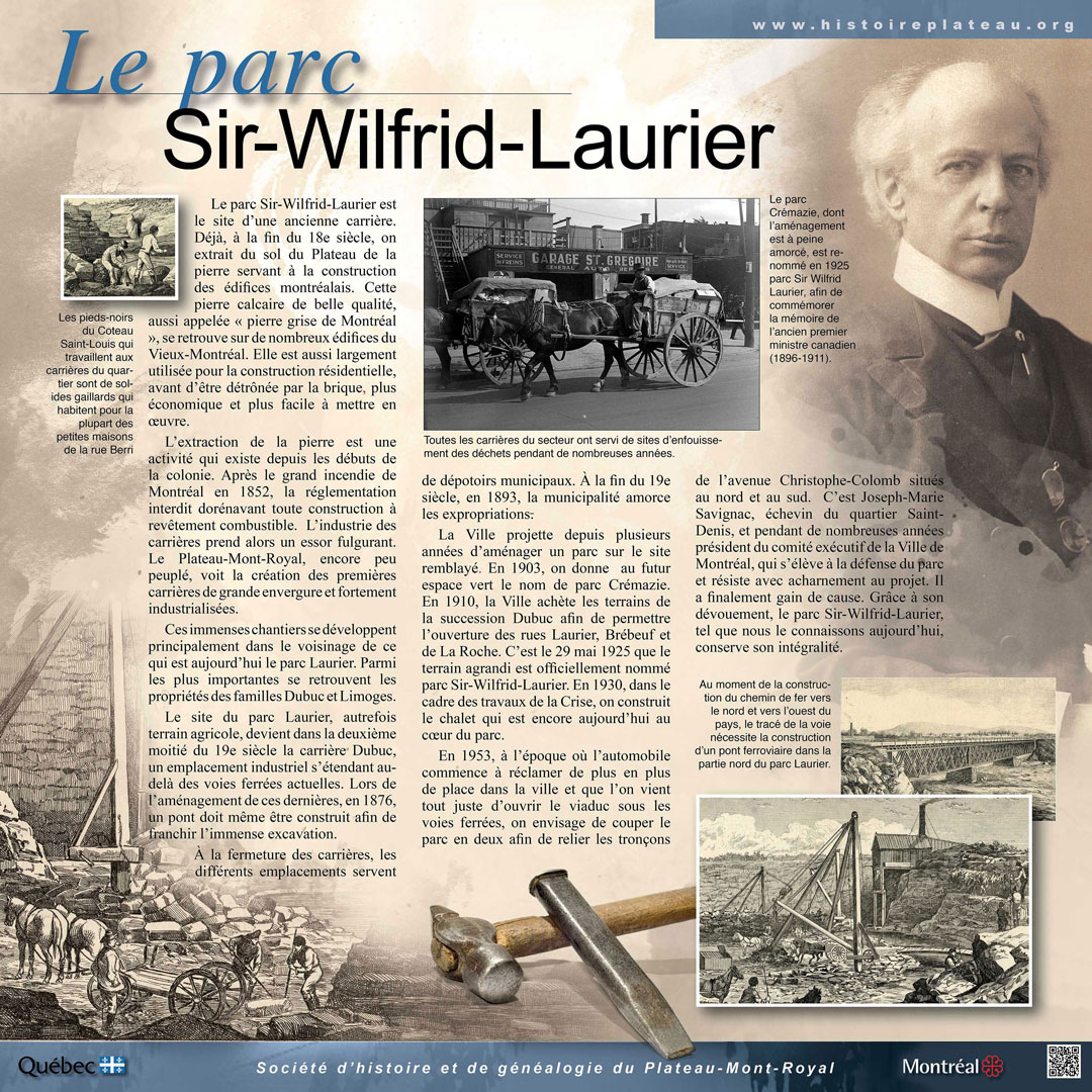Plaque du parc Sir-Wilfrid-Laurier